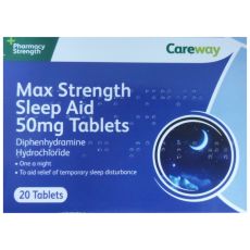 Careway Max Strength Sleep Aid 50mg Tablets 20s