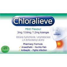 Chloralieve Mint Flavour Lozenges 24s