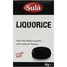 Sula Liquorice Flavour Sugar Free Boiled Sweets 42g